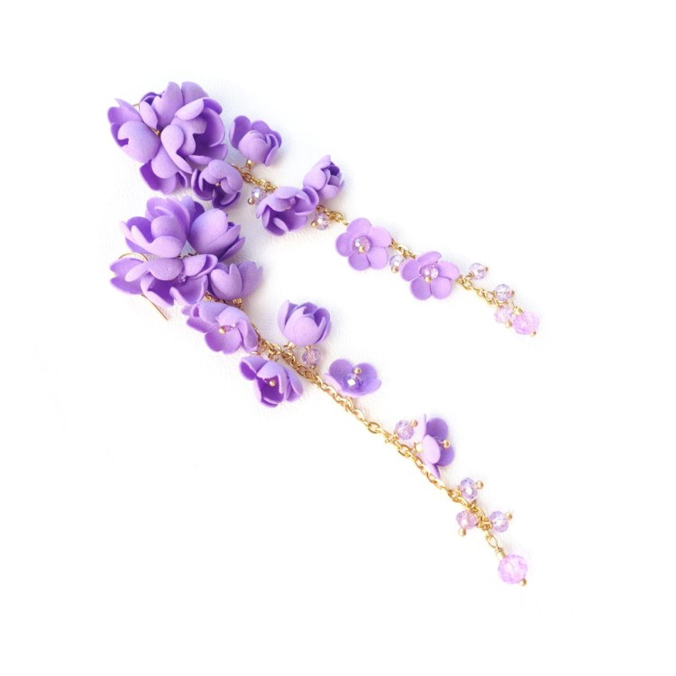 849 Lilac Konwalia liliowe długie kolczyki kwiaty ANUI (4).jpg
