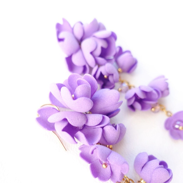849 Lilac Konwalia liliowe długie kolczyki kwiaty ANUI (5).jpg