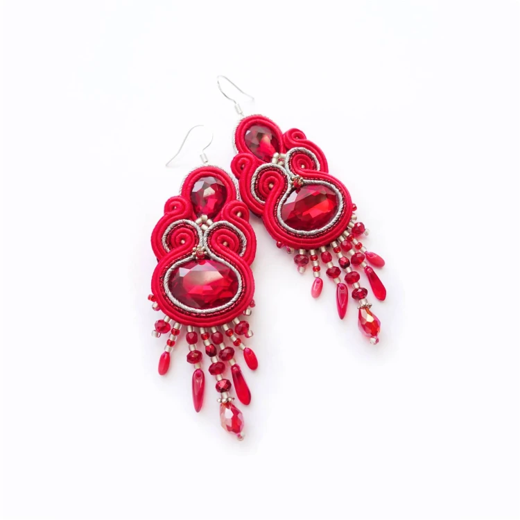 407 Marshal Silver ANUI Red soutache earrings  (7).jpg