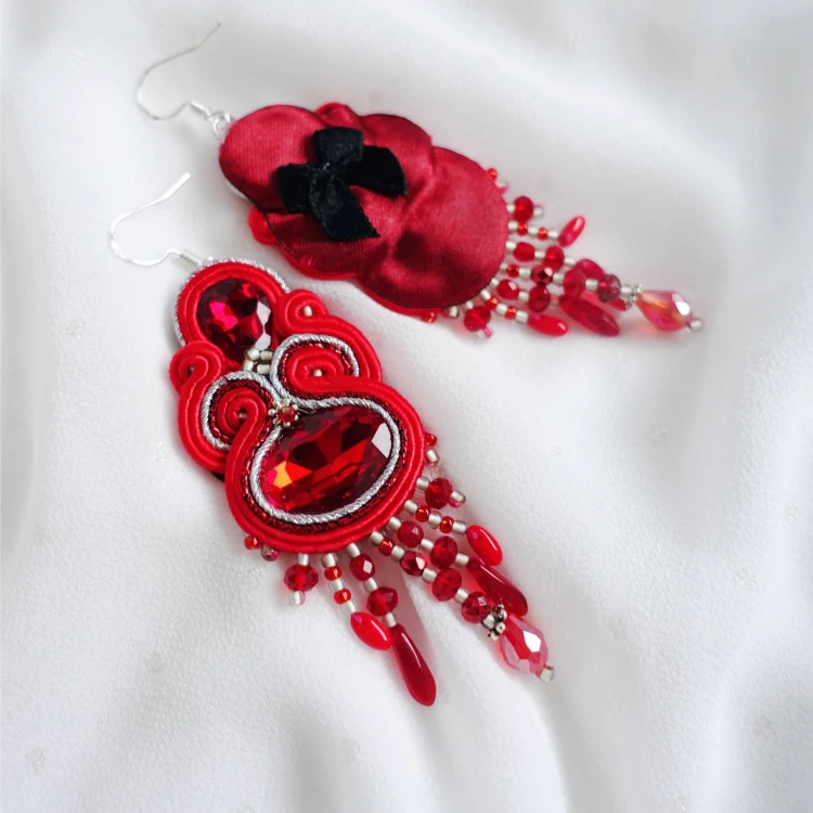 407 Marshal Silver ANUI Red soutache earrings  (13).jpg