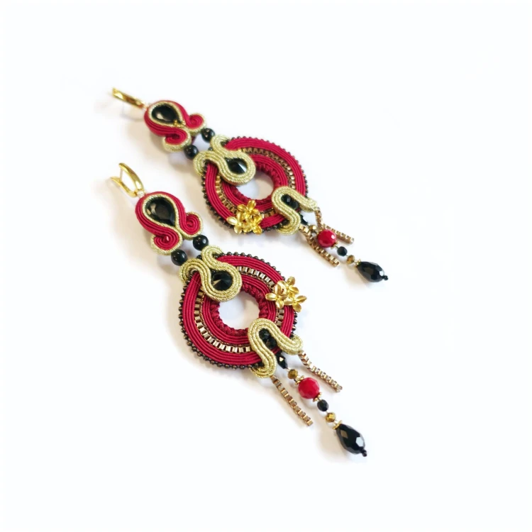 301 Marshal Gold ANUI red soutache earrings (7).jpg