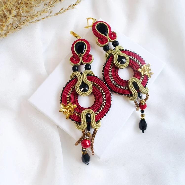 301 Marshal Gold ANUI red soutache earrings (10).jpg