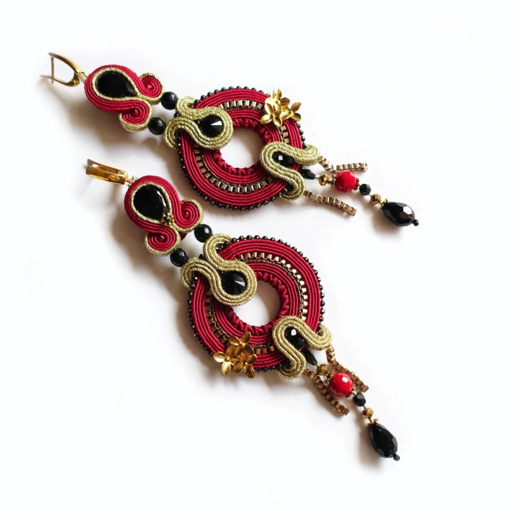 301 Marshal Gold ANUI red soutache earrings (15).jpg