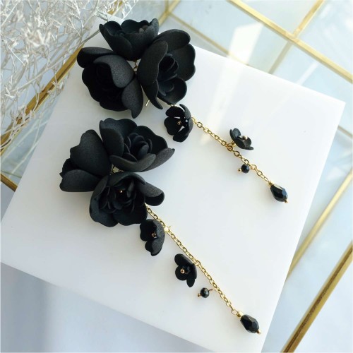 855 czarne kolczyki kwiaty Black Gardenia ANUI (05).jpg