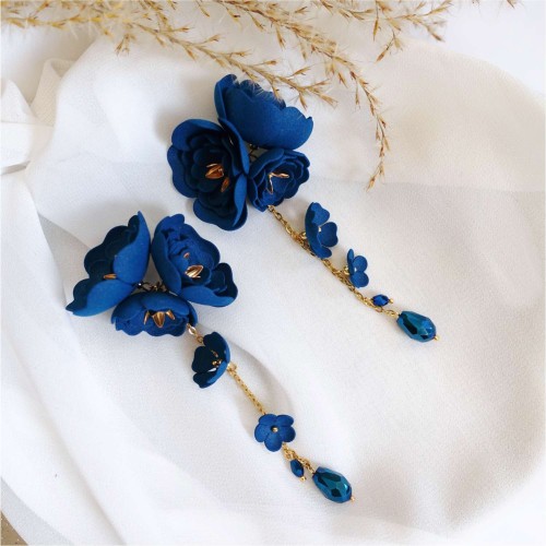 855 Blue Gardenia niebieskie kolczyki kwiaty (01).jpg