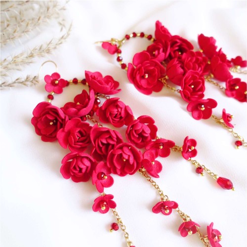 859 red new gardenia czerwone kolczyki kwiaty (9).jpg
