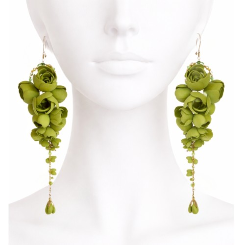 863 Olive Grapes oliwkowe kolczyki kwiaty winogrona (7).jpg